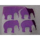 4 Bügelpailletten Elefanten hologramm lila